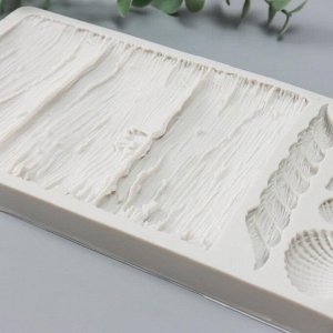 Молд силикон "Фон - пляж с ракушками" 5 предметов 19,8х11,4х1 см