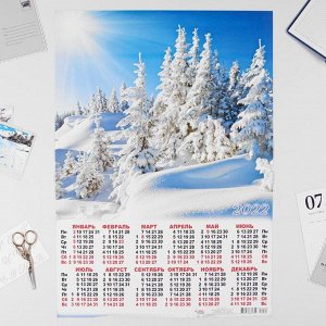 Календарь листовой А2 "Природа 2022 - 12"