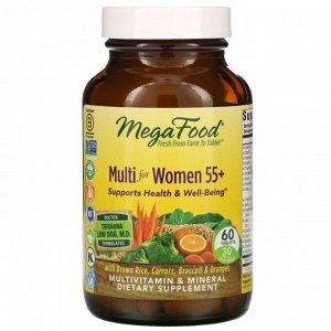 MegaFood, комплекс витаминов и микроэлементов для женщин старше 55 лет, 60 таблеток