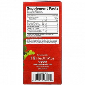 Health Plus, Super Colon Cleanse, 530 мг, 60 кап.