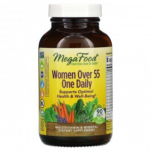 MegaFood, мультивитамины для женщин старше 55 лет, для приема один раз в день, 90 таблеток