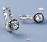 Серьги из стерлингового серебра, 1 пара