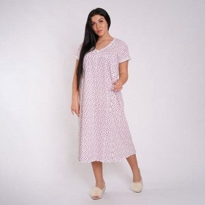 Сорочка женская, цвет б/земелька/розовый, размер 72