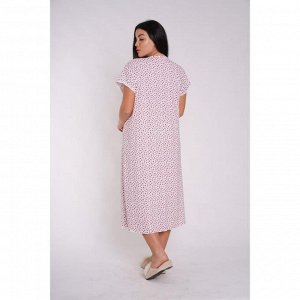 Сорочка женская, цвет б/земелька/розовый, размер 72