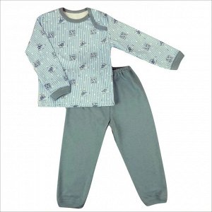 Пижама 610/6 (кораблики на голубом) начес
