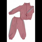Спортивный костюм 0256/7 пудровый, лампасы