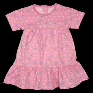 Платье 724/14 (розовое, цветной горох)