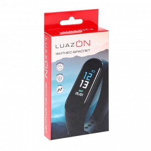 Фитнес-браслет LuazON LF-10, 0.96", цветной дисплей, пульсометр, оповещения, шагомер, чёрный