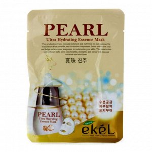 Ekel Маска тканевая для лица с экстрактом жемчуга Mask Pearl Ultra Hydrating Essense, 25 мл