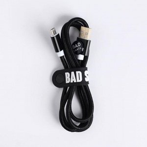 Набор держатель для провода+кабель micro USB «Новогодняя»,1А, 1м