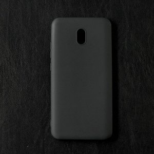 Чехол Qumann, для Xiaomi Redmi 8A, силиконовый, матовый, черный