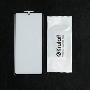 Защитное стекло Krutoff, для Samsung Galaxy A42 5G, полный клей, черная рамка