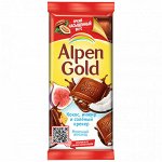 Шоколад Alpen Gold молочный c сушеным инжиром кокосовой стружкой и соленым крекером 85 г