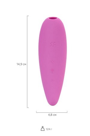 Вакуум-волновой бесконтактный стимулятор клитора satisfyer curvy 3+, силикон, розовый, 14,5 см.