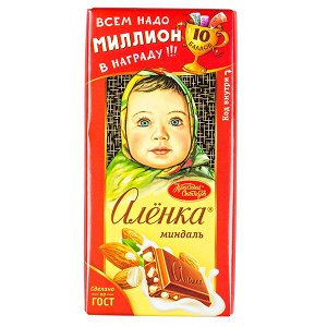 шоколад Аленка Миндаль 90 г 1/15