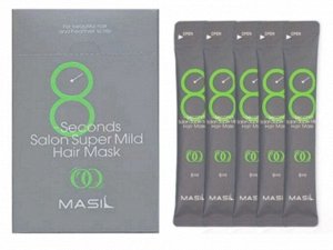 Masil Восстанавливающая супер мягкая маска для ослабленных волос Mask Hair 8 Seconds Salon Super Mild Stick Pouch, 8мл(20шт)