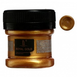 Краска акриловая, Royal gold, 25 мл, с высоким содержанием металлизированного пигмента, золото жёлтое