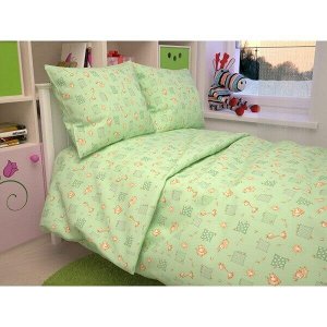 Комплект постельного белья в кроватку Жирафики, цвет зеленый
