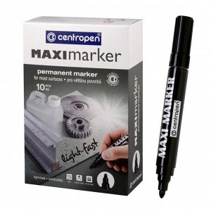 Маркер перманентный 6.5 мм Centropen 8936 Maxi, линия 2 - 4мм, цвет чёрный