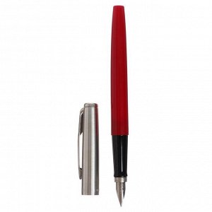 Ручка перьевая Parker Jotter Original F60 Red CT F, корпус из нержавеющей стали/пластика, синие чернила (R2096898)