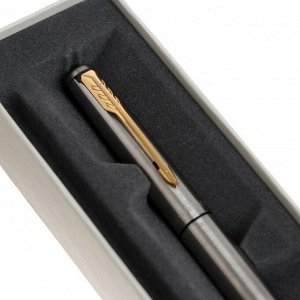 Ручка-роллер Parker Jotter Core T63 Stainless Steel GT F, 0.5 мм, корпус из нержавеющей стали, чёрные чернила