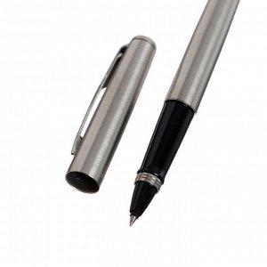 Ручка-роллер Parker Jotter Core T61 Stainless Steel CT F, 0.5 мм, корпус из нержавеющей стали, чёрные чернила