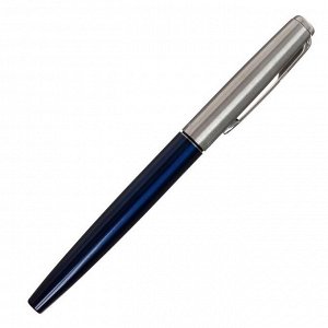 Ручка-роллер Parker Jotter Core T63 Royal Blue CT F, 0.5 мм, корпус из нержавеющей стали, чёрные чернила (2089228)