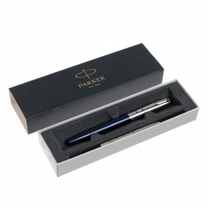 Ручка-роллер Parker Jotter Core T63 Royal Blue CT F, 0.5 мм, корпус из нержавеющей стали, чёрные чернила (2089228)