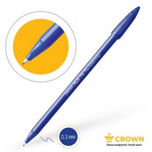 Ручка капиллярная Crown "MultiPla", чернила синие, узел 0,3 мм