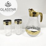 Набор 3 предмета Glasstar &quot;Вдохновение&quot; Кувшин + 2 стакана