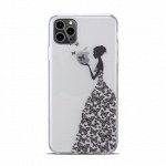 Девушка. Чехол силиконовый прозрачный с рисунком на телефон iphone