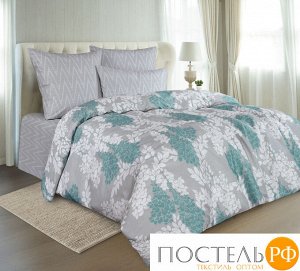 КПБ поплин /GUTEN MORGEN/ рис. 901-4 W/GUTEN MORGEN/isteria Grey 1,5 сп. с нав.50х70 см