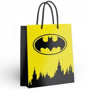 Пакет подарочный  "Batman" желтый 33,5*40,*15,5 см  тм.ND Play