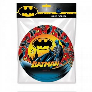 Тарелки бумажные 6 шт. 18 см. "Batman"  тм.ND Play