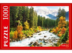 Пазлы 1000  Осенняя горная река ,39*26,5*5 см