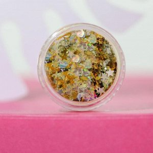 Beauty FOX Блёстки для лица и тела, микс из золота и серебра, 5 мл