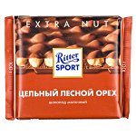 шоколад Риттер Спорт Цельный Лесной Орех Молочный 100 г