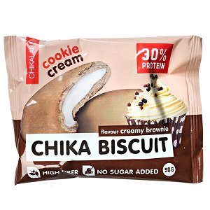 Печенье Chikalab протеиновое CHIKA BISCUIT creamy brownie 50 г 1 уп.х 9 шт.