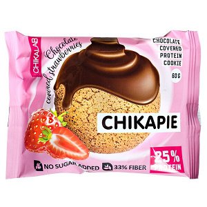 Печенье Chikapie глазированное Chocolate&Strawberry 60 г 1 уп.х 9 шт.
