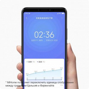 Часы с датчиком температуры и влажности Xiaomi Mijia Lywsd02MMC