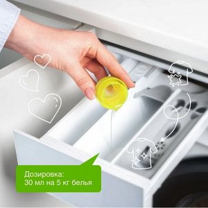 SYNERGETIC®️ Кондиционер концентрированный для белья с антистатическим эффектом "Цветочная фантазия", 33 стирки (1л)