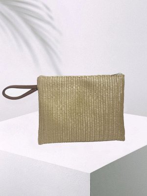 Минималистичная соломенная сумка-клатч