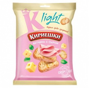 «Кириешки Light», сухарики со вкусом ветчины с сыром, 80 г