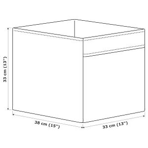 DRÖNA ДРЁНА Коробка, с рисунком светло-зеленый/белый 33x38x33 см