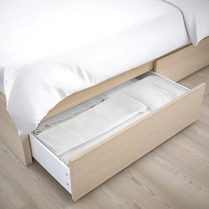 MALM МАЛЬМ Ящик д/высокого каркаса кровати, дубовый шпон, беленый200 см
