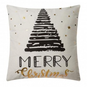 Чехол на подушку Этель "Merry Christmas", 40*40 см, 100% п/э
