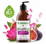 SYNERGETIC®️ Натуральное биоразлагаемое мыло для рук и тела &quot;Цветущий инжир и лотос&quot;, 380мл