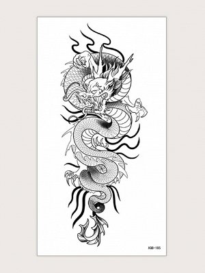 Стикер татуировки с драконом