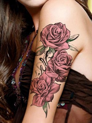 Стикер татуировки с узором цветка