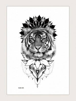 1 лист стикер татуировки с рисунком тигра